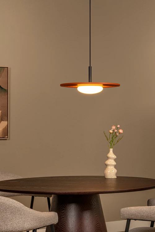 Lucide CARMINO - Pendant light - Ø 38,7 cm - LED - 1x8W 3000K - Terracotta | Essential - atmosphere 1